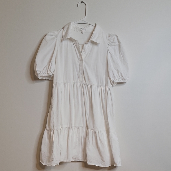 TCEC Dresses & Skirts - Elegant White Puff Sleeve Dress By TCEC